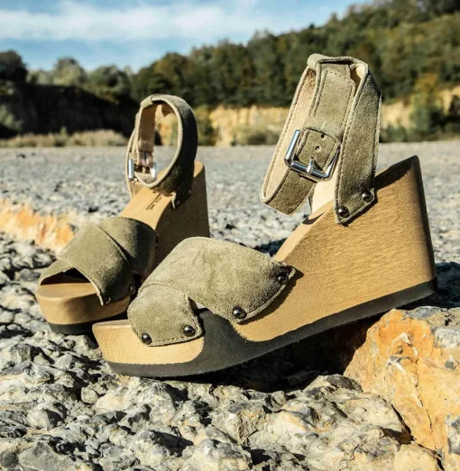 SOFTCLOX Abbie Kaschmir Khaki-Frau Sandaletten