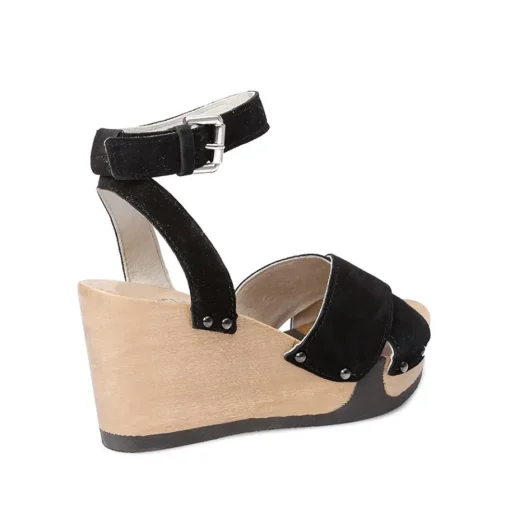 SOFTCLOX Abbie Kaschmir Schwarz (Hazelnut)-Frau Sandaletten