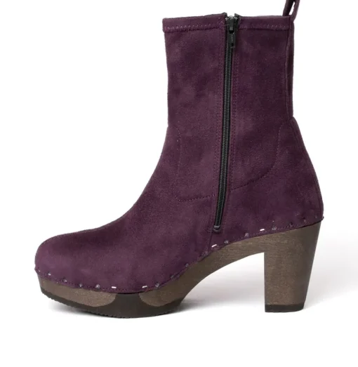 SOFTCLOX Fabia Vegan Velourseffekt Viola (Dunkel)-Frau Stiefeletten