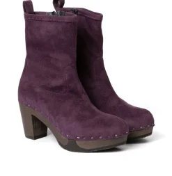SOFTCLOX Fabia Vegan Velourseffekt Viola (Dunkel)-Frau Stiefeletten