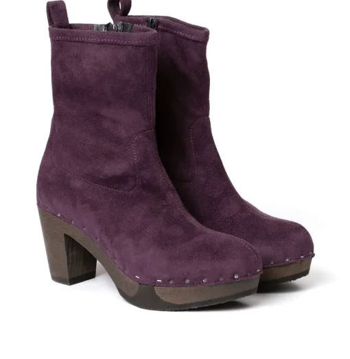 SOFTCLOX Fabia Vegan Velourseffekt Viola (Dunkel)-Frau Stiefeletten