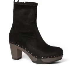 SOFTCLOX Fabia Vegan Velourseffekt Schwarz (Dunkel)-Frau Stiefeletten