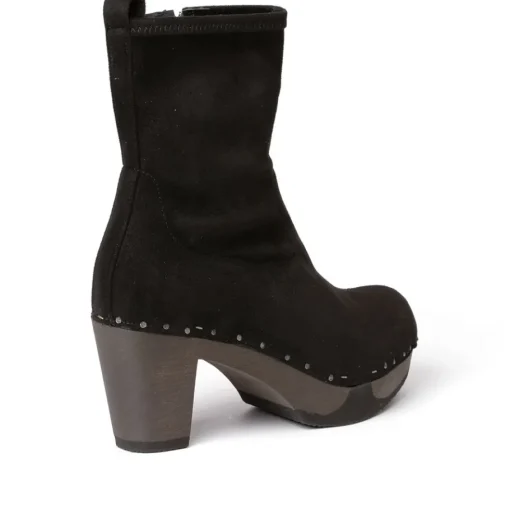 SOFTCLOX Fabia Vegan Velourseffekt Schwarz (Dunkel)-Frau Stiefeletten