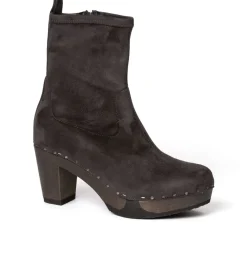 SOFTCLOX Fabia Vegan Velourseffekt Grau (Dunkel)-Frau Stiefeletten