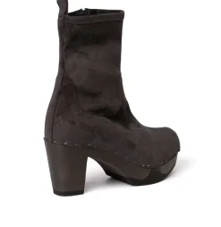 SOFTCLOX Fabia Vegan Velourseffekt Grau (Dunkel)-Frau Stiefeletten