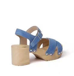SOFTCLOX Hanka Jeanslook Blau (Natur)-Frau Sandaletten