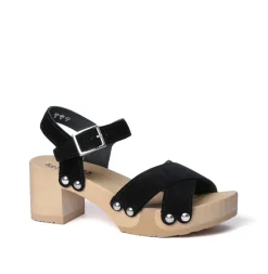SOFTCLOX Hanka Kaschmir Schwarz (Natur)-Frau Sandaletten