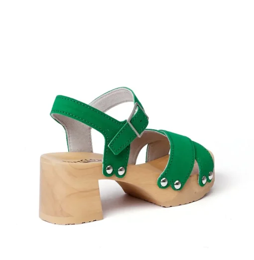 SOFTCLOX Hanne Kaschmir Fashiongreen (Natur)-Frau Sandaletten