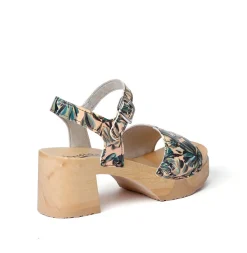 SOFTCLOX Hanny Flower Green (Natur)-Frau Sandaletten