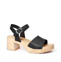 SOFTCLOX Hanny Softnappa Schwarz (Natur)-Frau Sandaletten