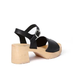 SOFTCLOX Hanny Softnappa Schwarz (Natur)-Frau Sandaletten