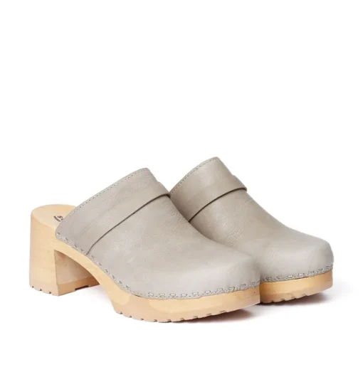 SOFTCLOX Henja Buttero Olivgrau (Natur)-Frau Clogs