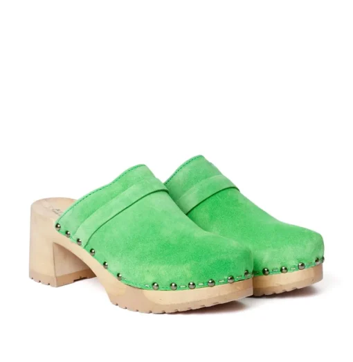 SOFTCLOX Henja Kaschmir Green (Natur)-Frau Clogs