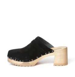 SOFTCLOX Henja Kaschmir Schwarz (Natur)-Frau Clogs