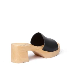 SOFTCLOX Henrietta Softnappa Schwarz (Natur)-Frau Pantoletten