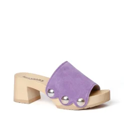 SOFTCLOX Henrike Kaschmir Violett (Natur)-Frau Pantoletten