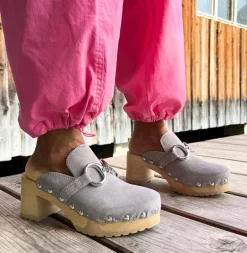 SOFTCLOX Hira Kaschmir Grau (Natur)-Frau Clogs