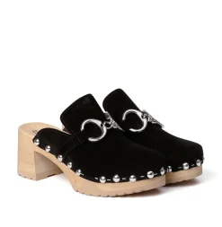 SOFTCLOX Hira Kaschmir Schwarz (Natur)-Frau Clogs