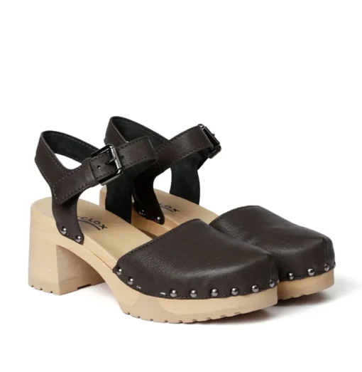 SOFTCLOX Hope Washed Nappa Dark Grey (Natur)-Frau Sandaletten