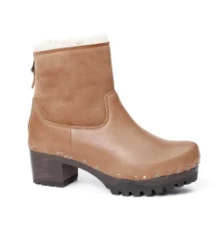 SOFTCLOX Iris Washed Nappa/Df Velour Camel-Frau Stiefeletten