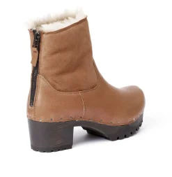 SOFTCLOX Iris Washed Nappa/Df Velour Camel-Frau Stiefeletten