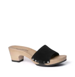 SOFTCLOX Kelly Kaschmir Schwarz/Silber (Hazelnut)-Frau Pantoletten