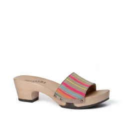 SOFTCLOX Kelly Maya Stoff Sand (Hazelnut)-Frau Pantoletten