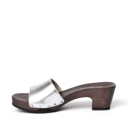 SOFTCLOX Kelly Perlato Silber (Dunkel)-Frau Pantoletten