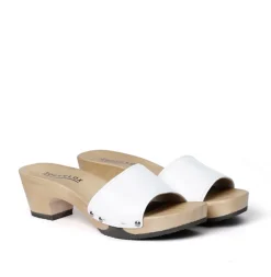 SOFTCLOX Kelly Silklack Weiss (Hazelnut)-Frau Pantoletten