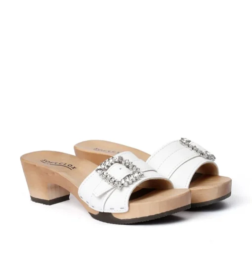 SOFTCLOX Kosima Buttero Weis (Hazelnut)-Frau Pantoletten
