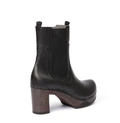 SOFTCLOX Laurentia Washed Nappa Schwarz-Frau Stiefeletten