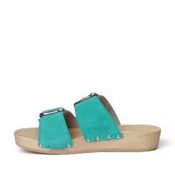 SOFTCLOX Lena Kaschmir Turkis (Natur)-Frau Pantoletten