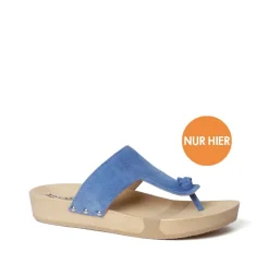 SOFTCLOX Lola Jeanslook Blau (Natur)-Frau Pantoletten
