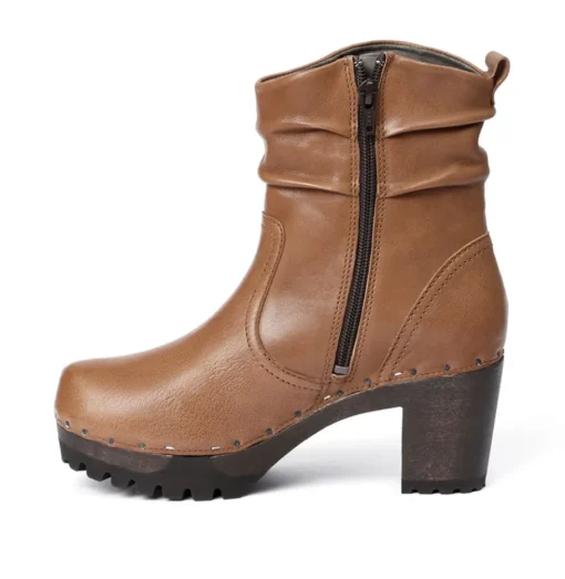 SOFTCLOX O-Bootie Washed Nappa Camel-Frau Stiefeletten