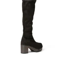 SOFTCLOX Olivera Vegan Velourseffekt Schwarz (Dunkel)-Frau Stiefel