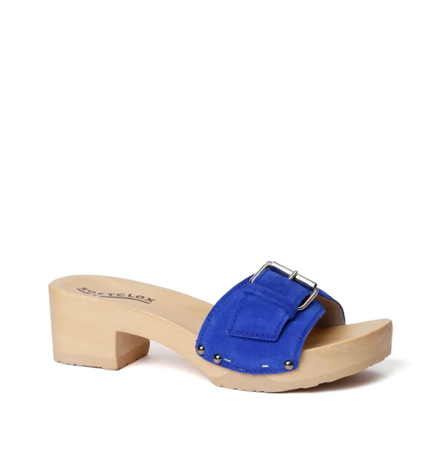 SOFTCLOX Pali Kaschmir Blue Orchid (Natur)-Frau Pantoletten