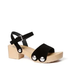 SOFTCLOX Penny Kaschmir Schwarz (Natur)-Frau Sandaletten