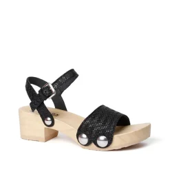 SOFTCLOX Penny Twist Schwarz (Natur)-Frau Sandaletten