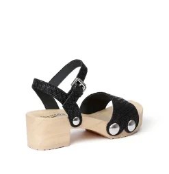 SOFTCLOX Penny Twist Schwarz (Natur)-Frau Sandaletten