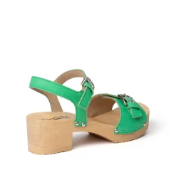 SOFTCLOX Pepita Nappa Jadegrun (Natur)-Frau Sandaletten