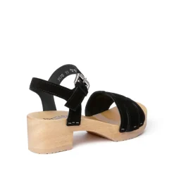 SOFTCLOX Peppina Kaschmir Schwarz (Natur)-Frau Sandaletten