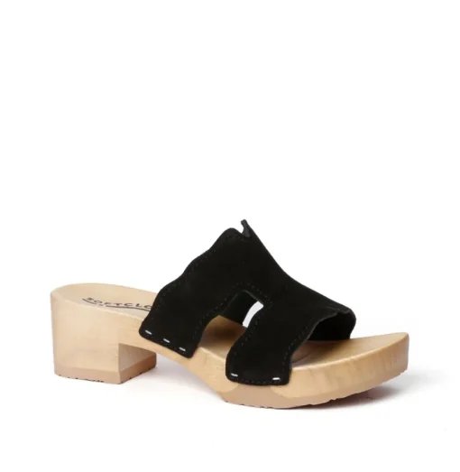 SOFTCLOX Pernilla Kaschmir Schwarz (Natur)-Frau Pantoletten