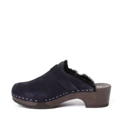 SOFTCLOX Taira Kaschmir/Lf Dark Ocean (Dunkel)-Frau Clogs