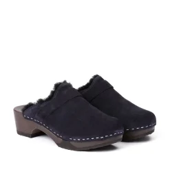 SOFTCLOX Taira Kaschmir/Lf Dark Ocean (Dunkel)-Frau Clogs