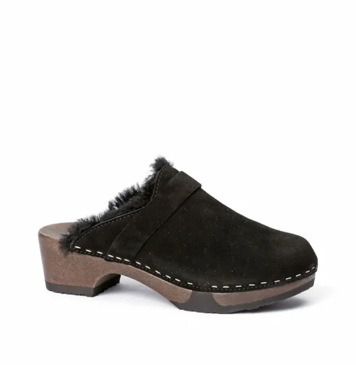 SOFTCLOX Taira Kaschmir/Lf Schwarz (Dunkel)-Frau Clogs
