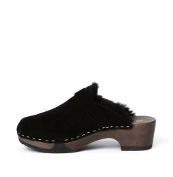 SOFTCLOX Taira Kaschmir/Lf Schwarz (Dunkel)-Frau Clogs