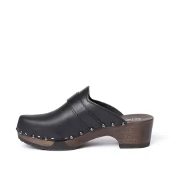 SOFTCLOX Tomma Nappa Schwarz (Dunkel)-Frau Clogs